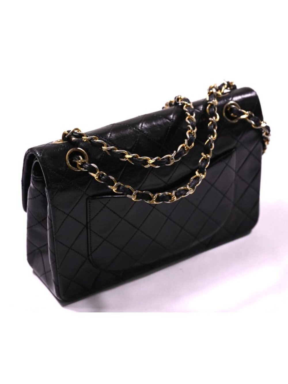 Chanel Vintage 90s Classic Small Double Flap Bag in Black - Picture 5 of 16